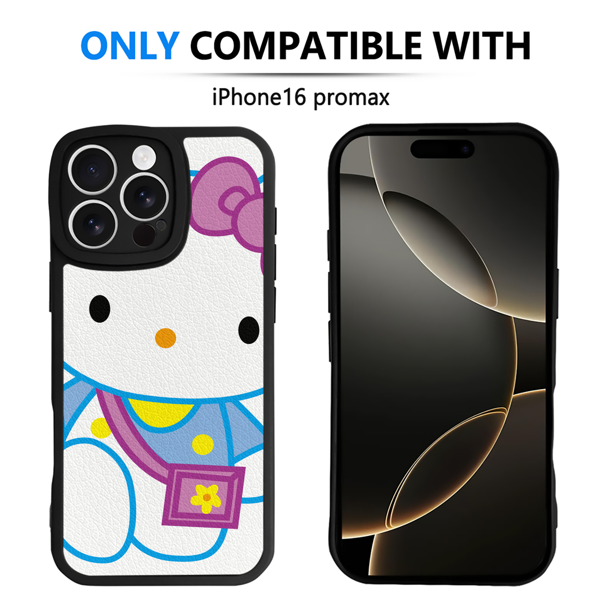 （画像用） Hello Kitty ハローキティ 【iPhone 16シリーズ対応】シリコンスマホケース（レザー調） 材質：シリコン